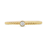 0.05ct 14k Yellow Gold Diamond Lady's Ring Size 2.5